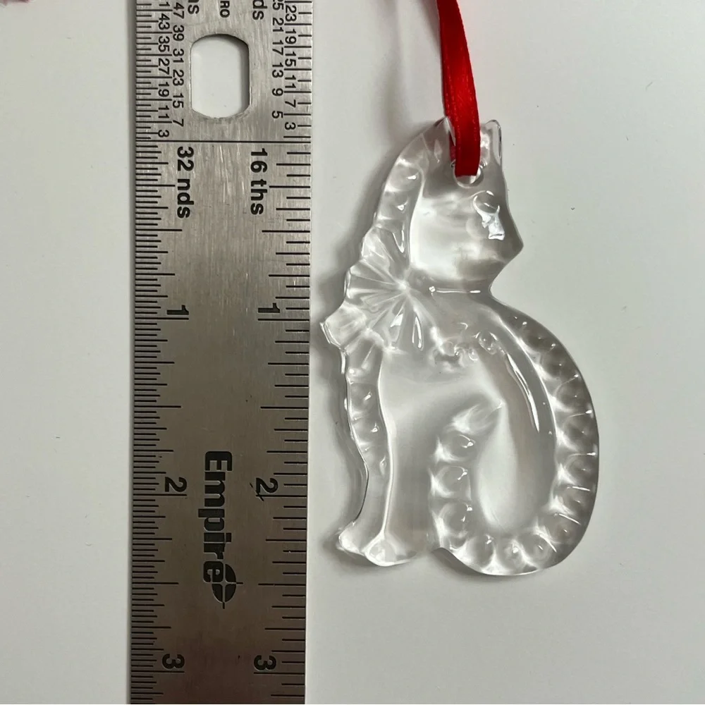 Cat Glass Ornament Hanging Home Decor Kitty Sun Catcher Window Year Around